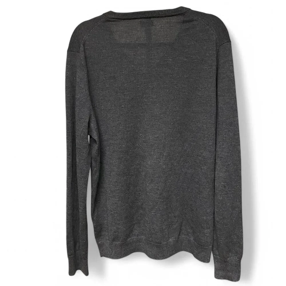 J. Crew grey wool Vneckline sweater size LT